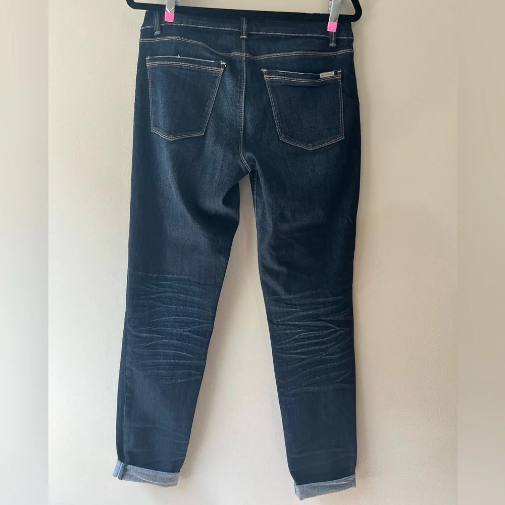 White House Black Market skinny leg size 8 distressed mid rise stretchy WHBM - Picture 2 of 7